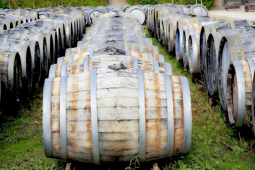 l’immagine rappresenta delle botti di legno, nelle quali viene fatto invecchiare il vino